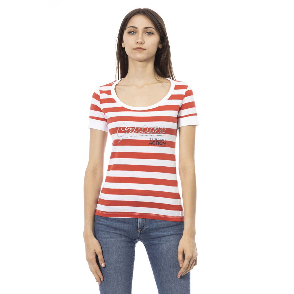 Trussardi Action Multicolor Cotton Women T-Shirt $131.00 Trussardi Action Luzworld