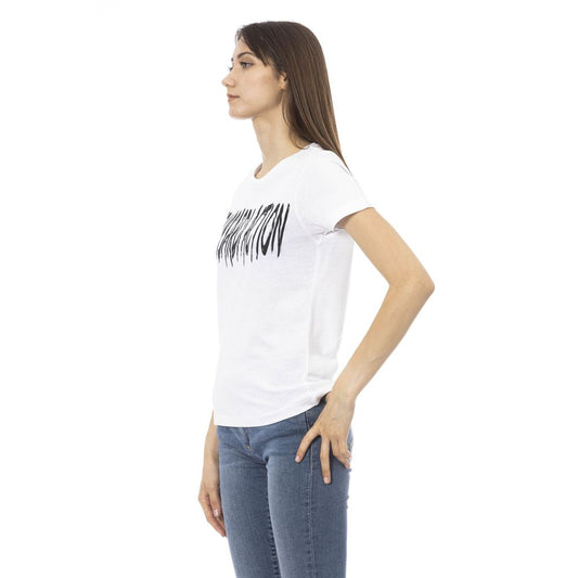 Trussardi Action White Cotton Women T-Shirt $131.00 Trussardi Action Luzworld