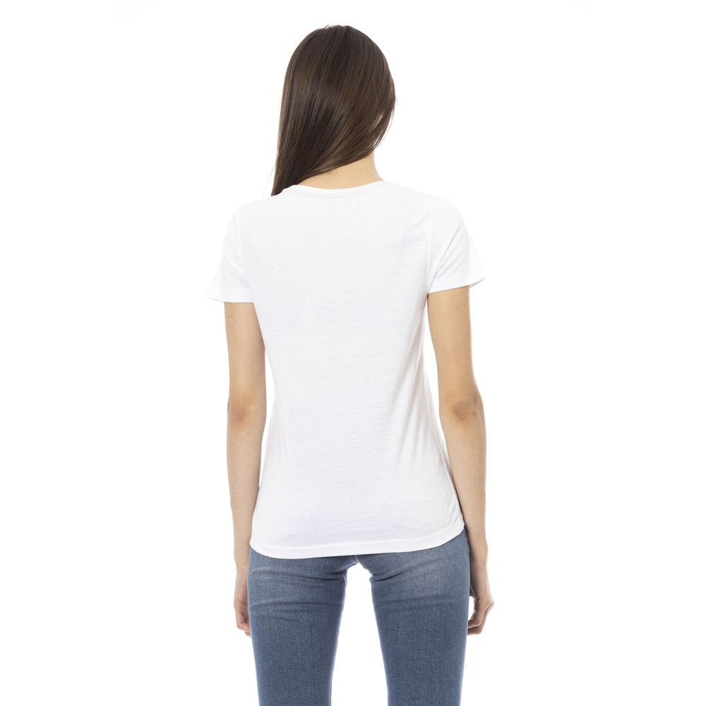 Trussardi Action White Cotton Women T-Shirt $131.00 Trussardi Action Luzworld