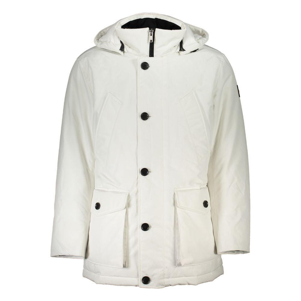 Hugo Boss White Polyamide Men Jacket $995.00 Hugo Boss Luzworld