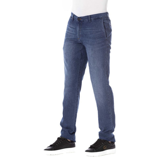 Trussardi Jeans Blue Cotton Men Jeans $212.00 Trussardi Jeans Luzworld