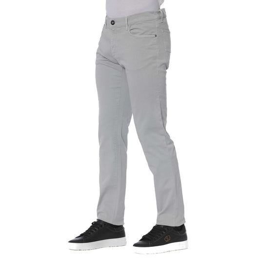 Trussardi Jeans Gray Cotton Men Jeans $181.00 Trussardi Jeans Luzworld