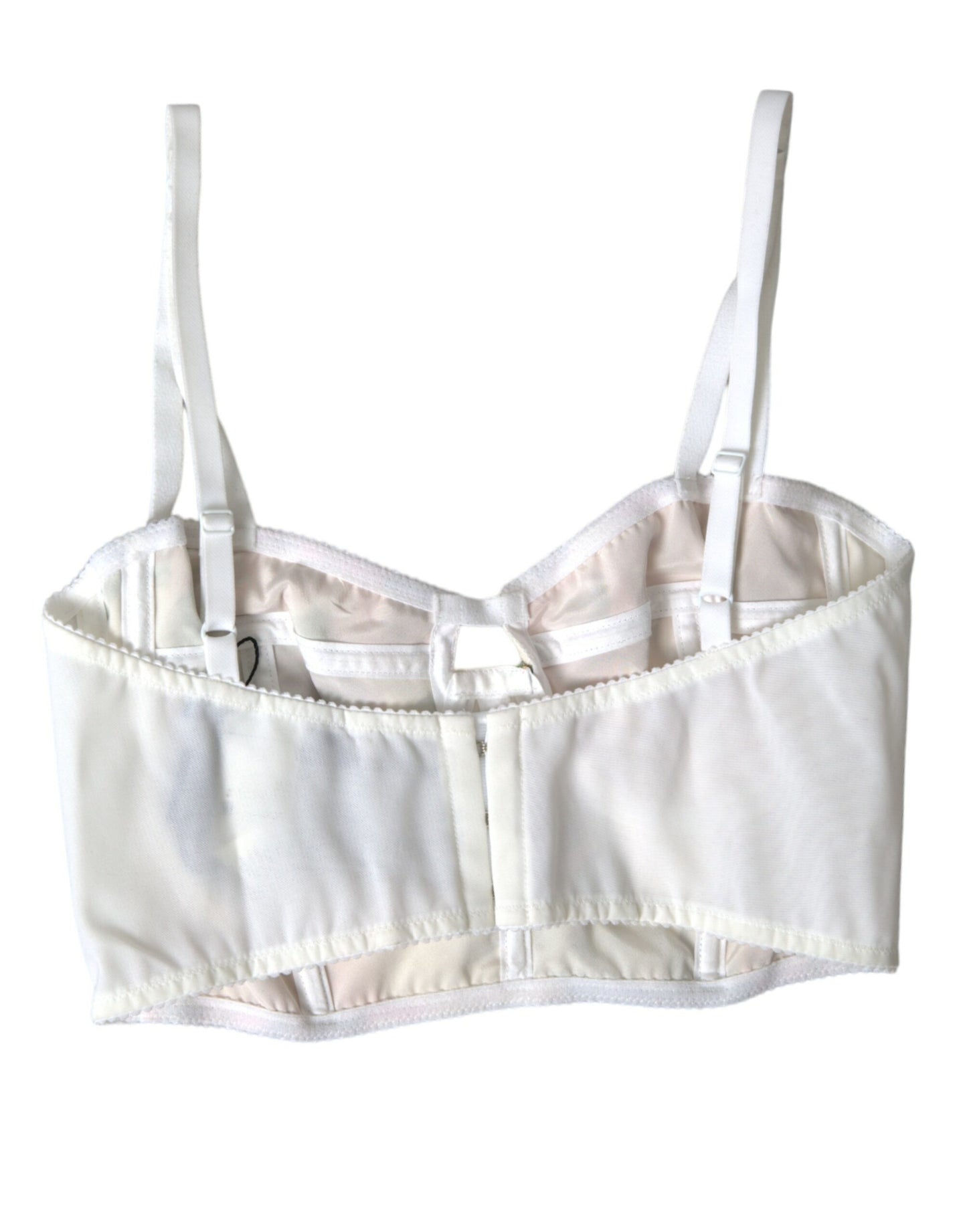 Dolce & Gabbana Multicolor Floral Sleeveless Bustier Crop Top