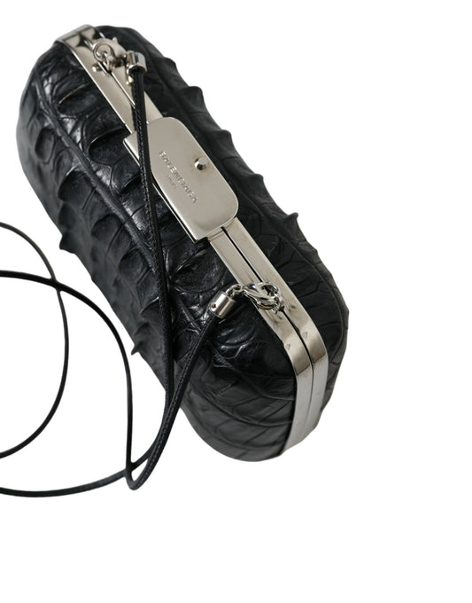 Balenciaga Black Exotic Skin Leather Shoulder Crossbody Box Clutch Bag $8214.00 Balenciaga Luzworld