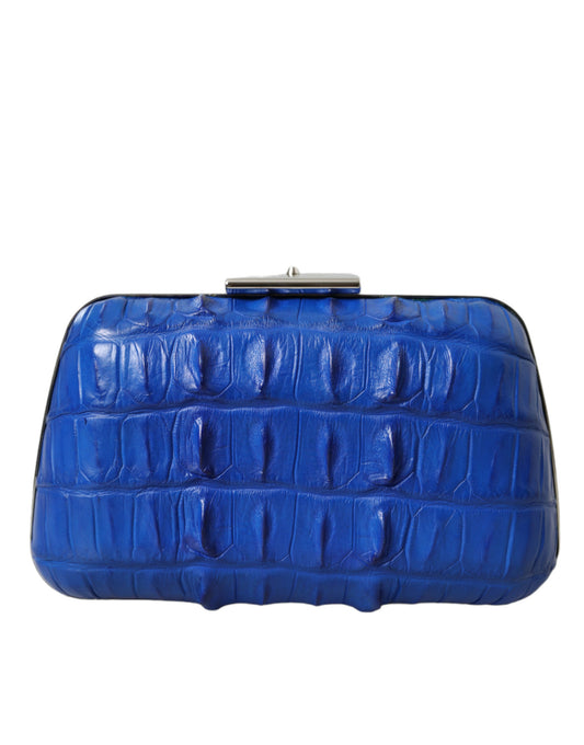 Balenciaga Blue Exotic Skin Leather Shoulder Crossbody Box Clutch Bag $8214.00 Balenciaga Luzworld
