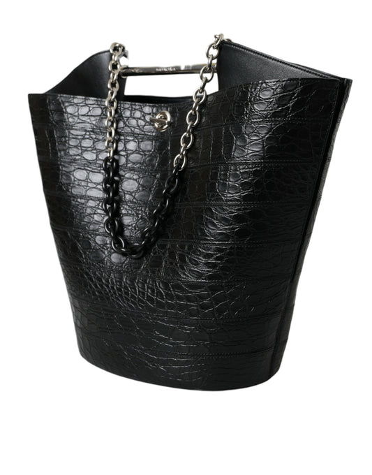 Balenciaga Black Exotic Skin Leather Maxi Bucket Tote Purse Bag $8665.00 Balenciaga Luzworld