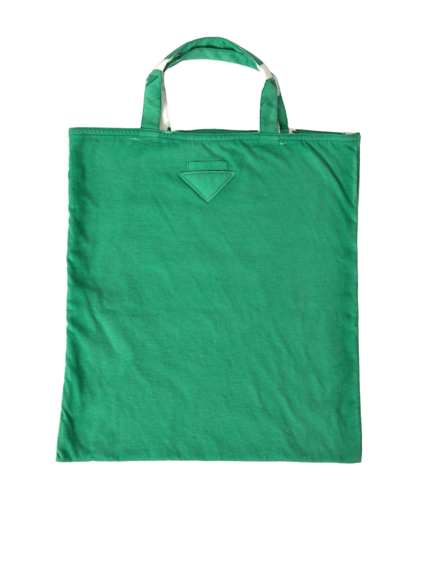 Prada Green Jersey Fabric Logo Shoulder Shopping Tote Shopping Bag $1937.00 Prada Luzworld