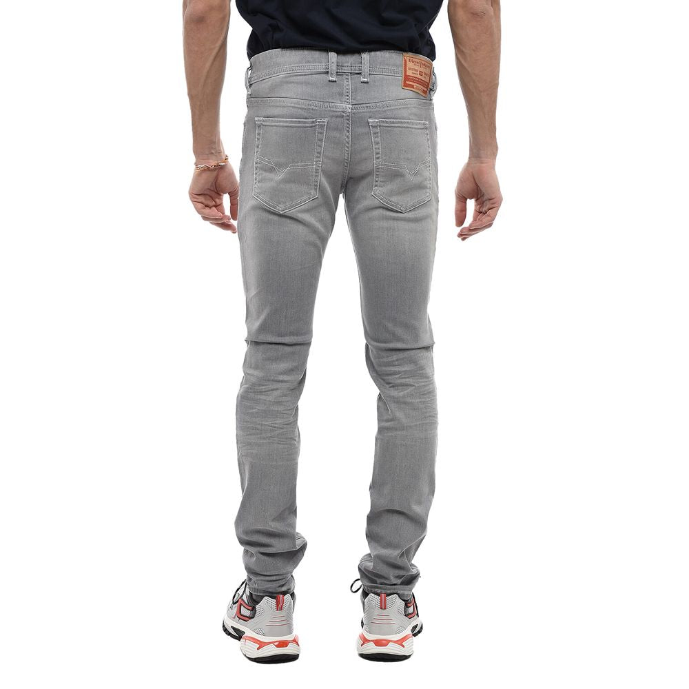 Diesel Gray Cotton Men Skinny Jean $296.00 Diesel Luzworld