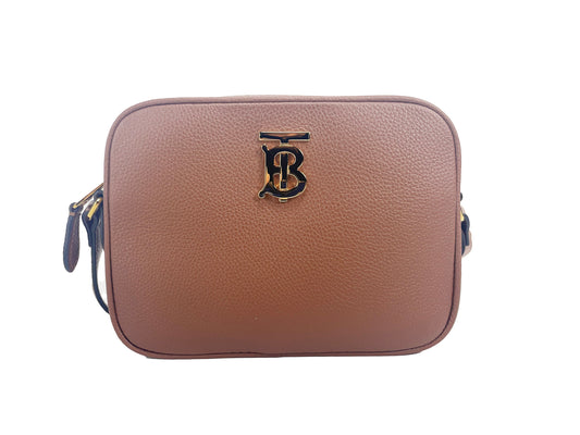 Burberry Small Leather Tan Camera Crossbody TB Logo Bag $1843.00 Burberry Luzworld