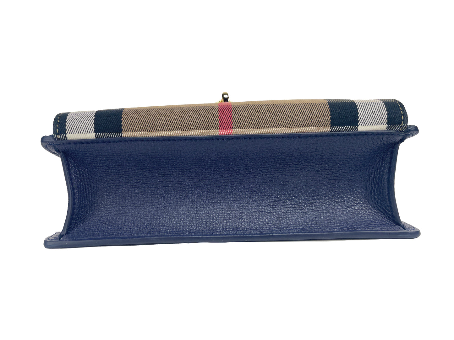Burberry Macken Small Regency Blue House Check Leather Crossbody Bag $2335.00 Burberry Luzworld