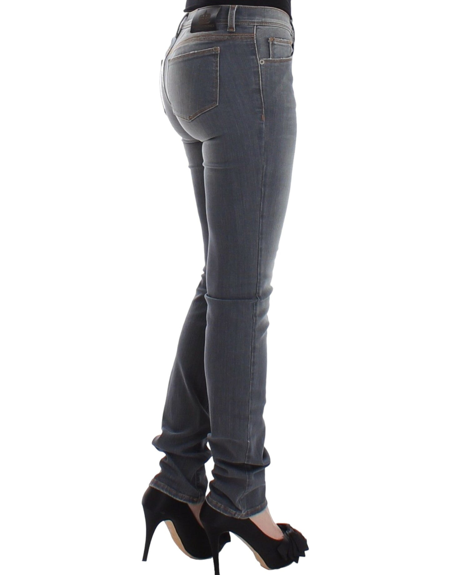Ermanno Scervino Gray Slim Jeans Denim Pants Skinny Leg Stretch $614.00 Ermanno Scervino Luzworld