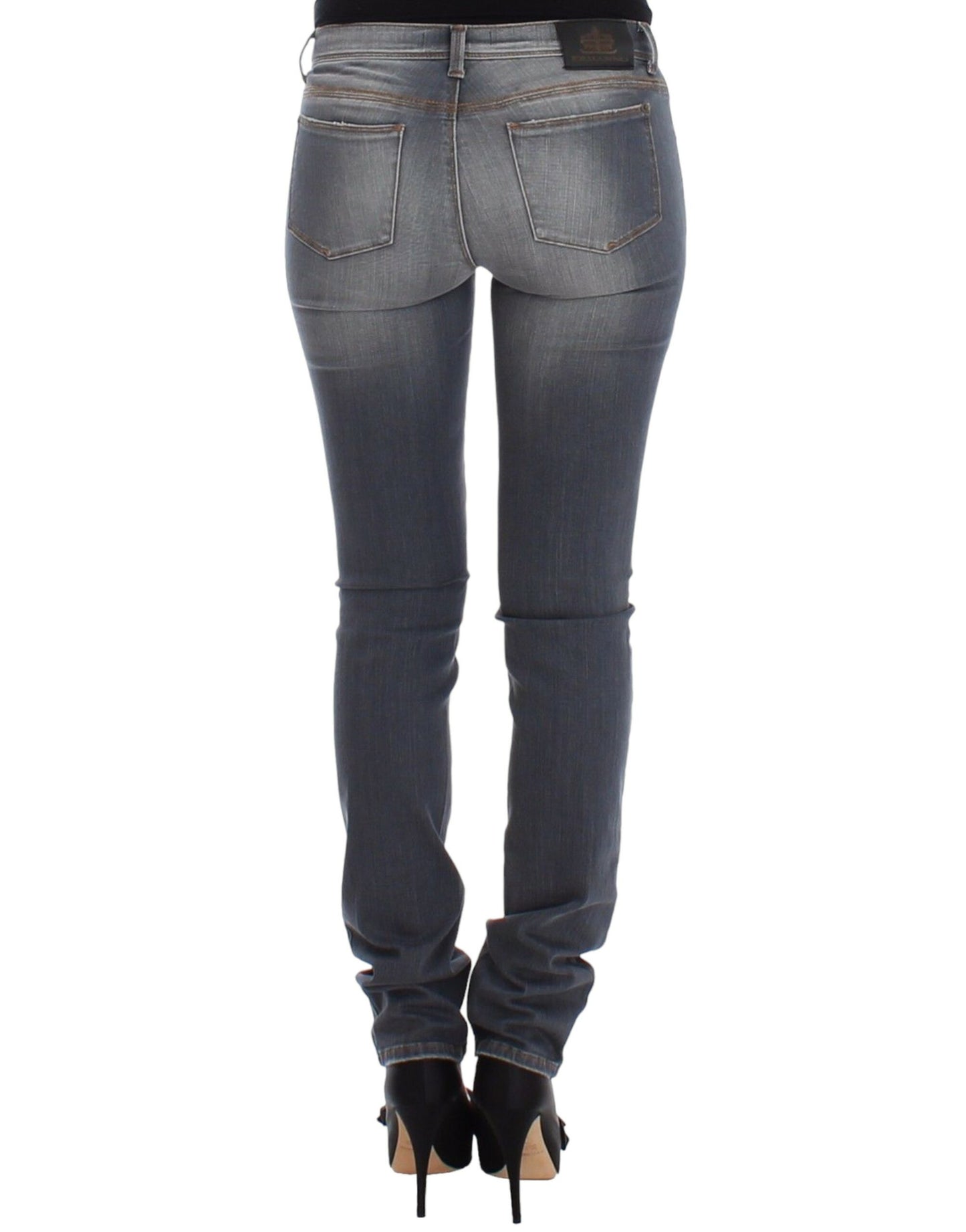 Ermanno Scervino Gray Slim Jeans Denim Pants Skinny Leg Stretch $614.00 Ermanno Scervino Luzworld