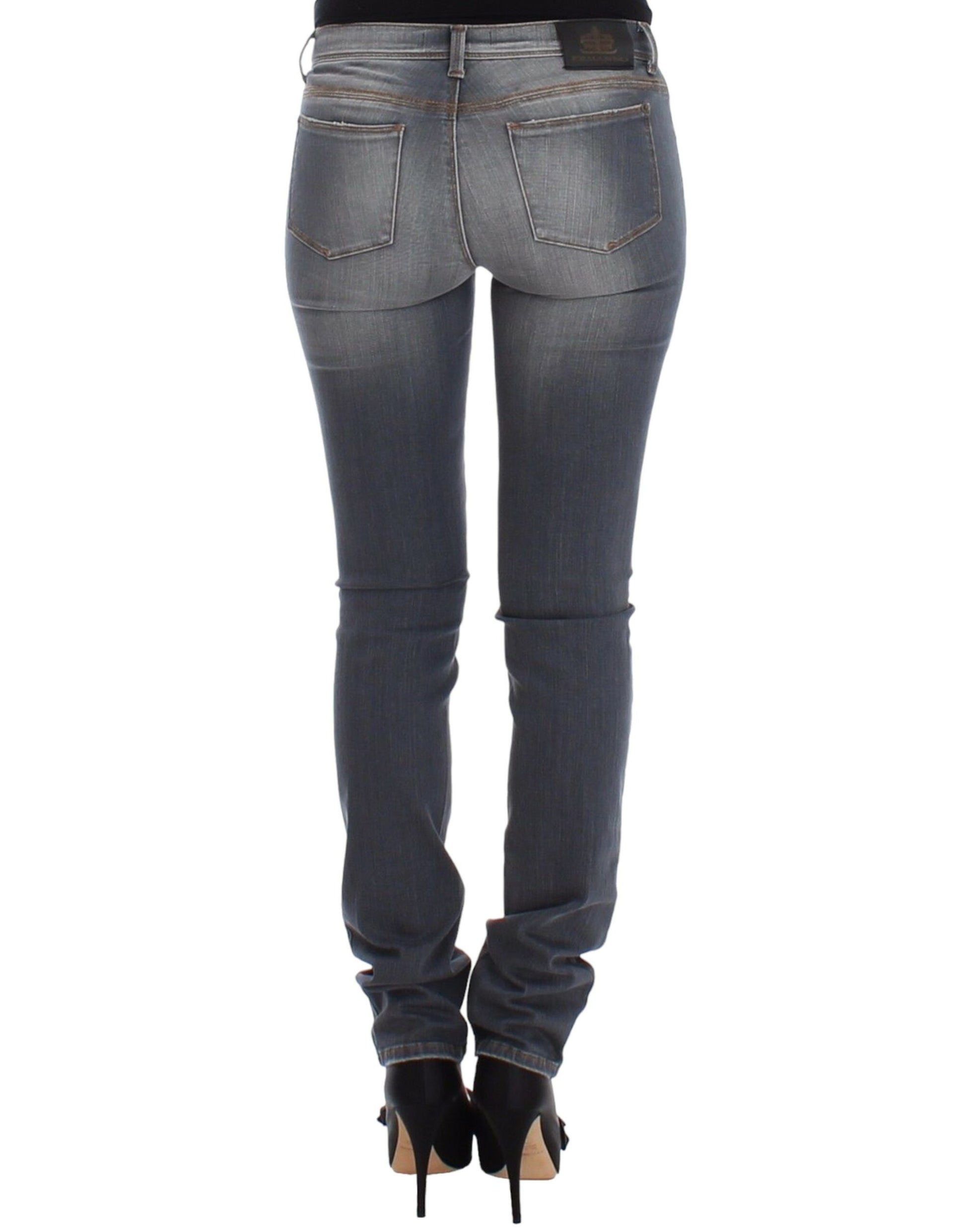 Ermanno Scervino Gray Slim Jeans Denim Pants Skinny Leg Stretch $614.00 Ermanno Scervino Luzworld