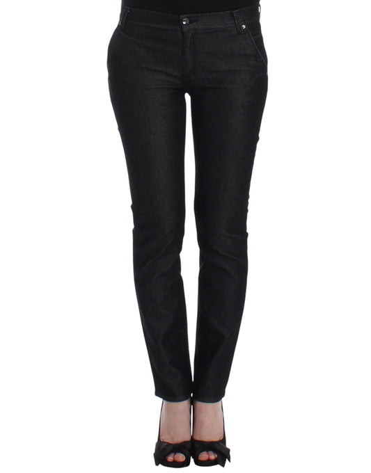 Ermanno Scervino Black Slim Jeans Denim Pants Skinny Leg Stretch $614.00 Ermanno Scervino Luzworld
