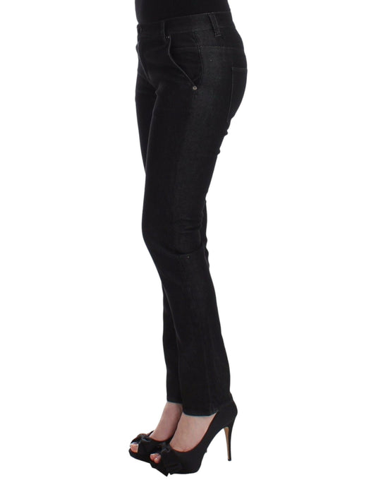 Ermanno Scervino Black Slim Jeans Denim Pants Skinny Leg Stretch $614.00 Ermanno Scervino Luzworld