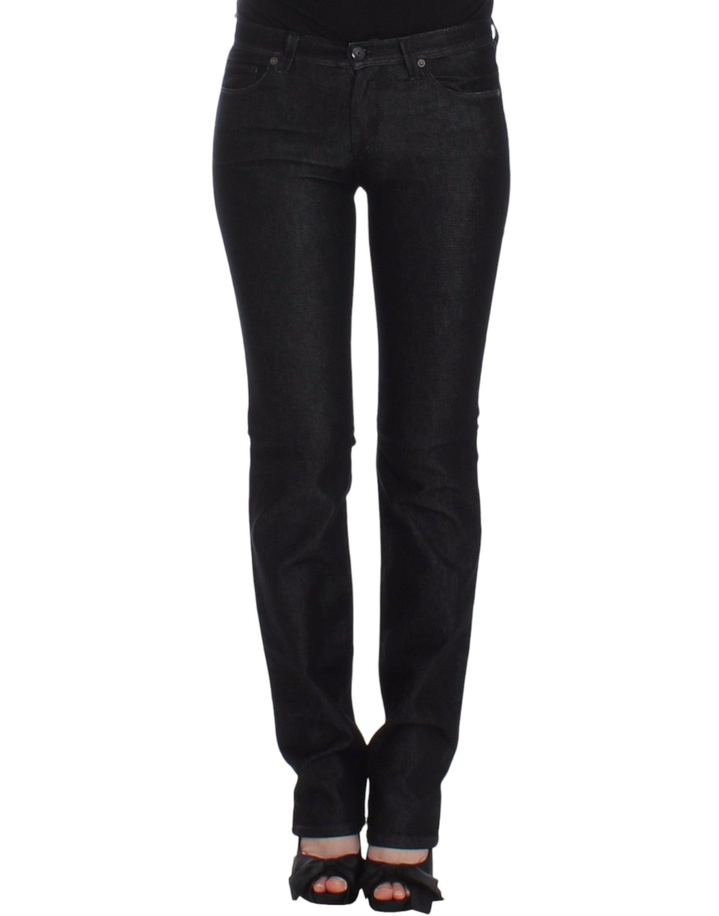 Ermanno Scervino Black Slim Jeans Denim Pants Skinny Leg Stretch $614.00 Ermanno Scervino Luzworld