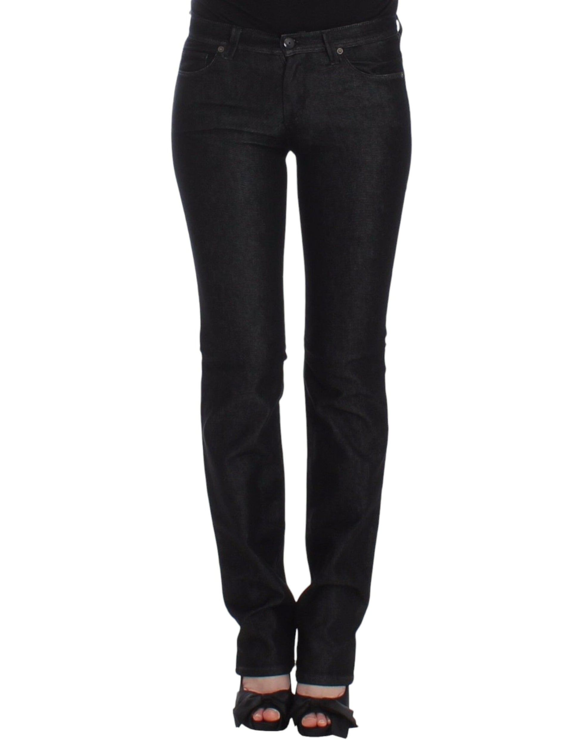 Ermanno Scervino Black Slim Jeans Denim Pants Skinny Leg Stretch $614.00 Ermanno Scervino Luzworld