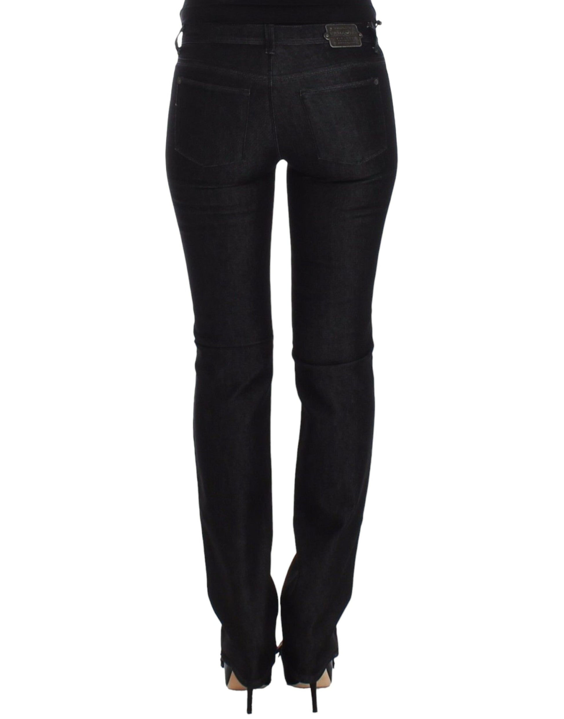 Ermanno Scervino Black Slim Jeans Denim Pants Skinny Leg Stretch $614.00 Ermanno Scervino Luzworld