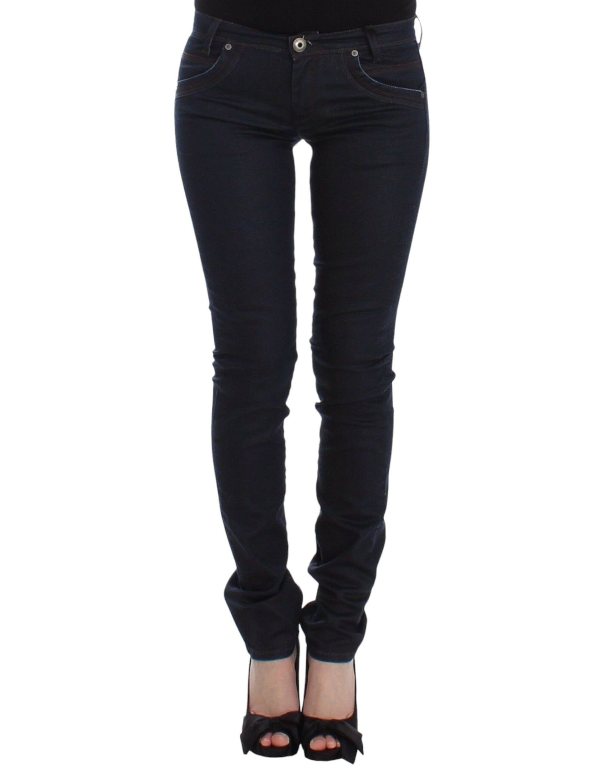 Ermanno Scervino Blue Slim Jeans Denim Pants Skinny Leg Stretch $562.00 Ermanno Scervino Luzworld