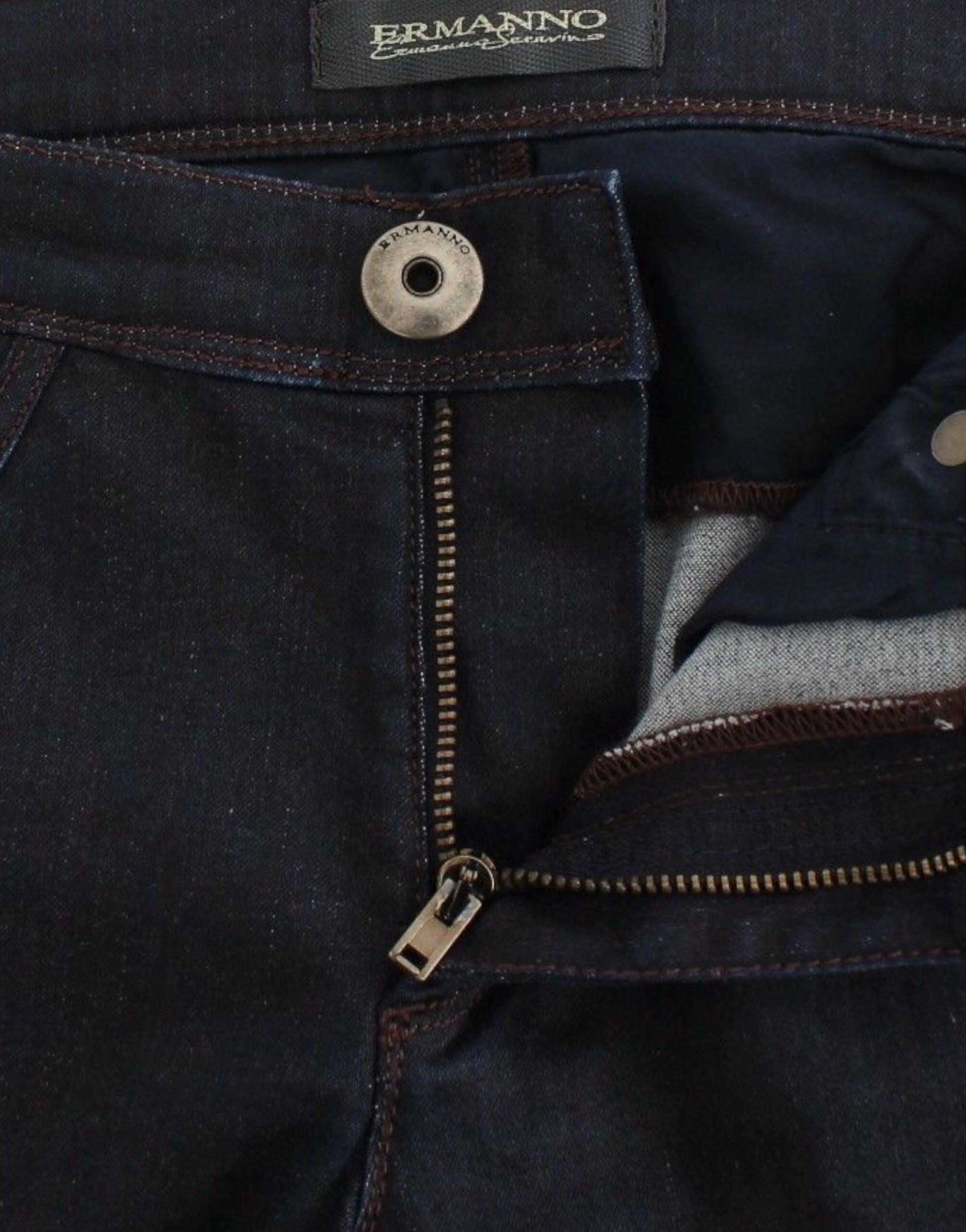 Ermanno Scervino Blue Slim Jeans Denim Pants Skinny Leg Stretch $562.00 Ermanno Scervino Luzworld