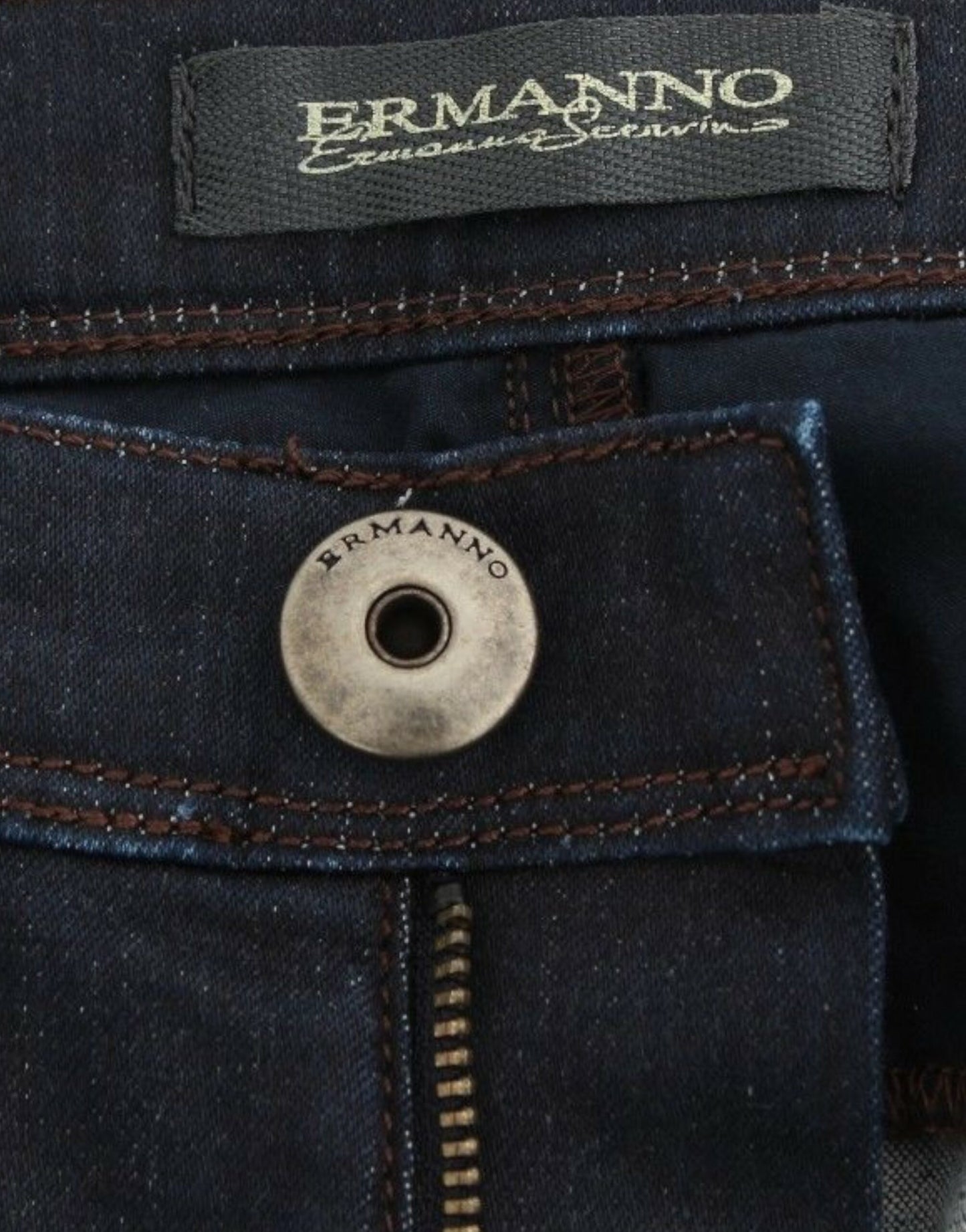 Ermanno Scervino Blue Slim Jeans Denim Pants Skinny Leg Stretch $562.00 Ermanno Scervino Luzworld