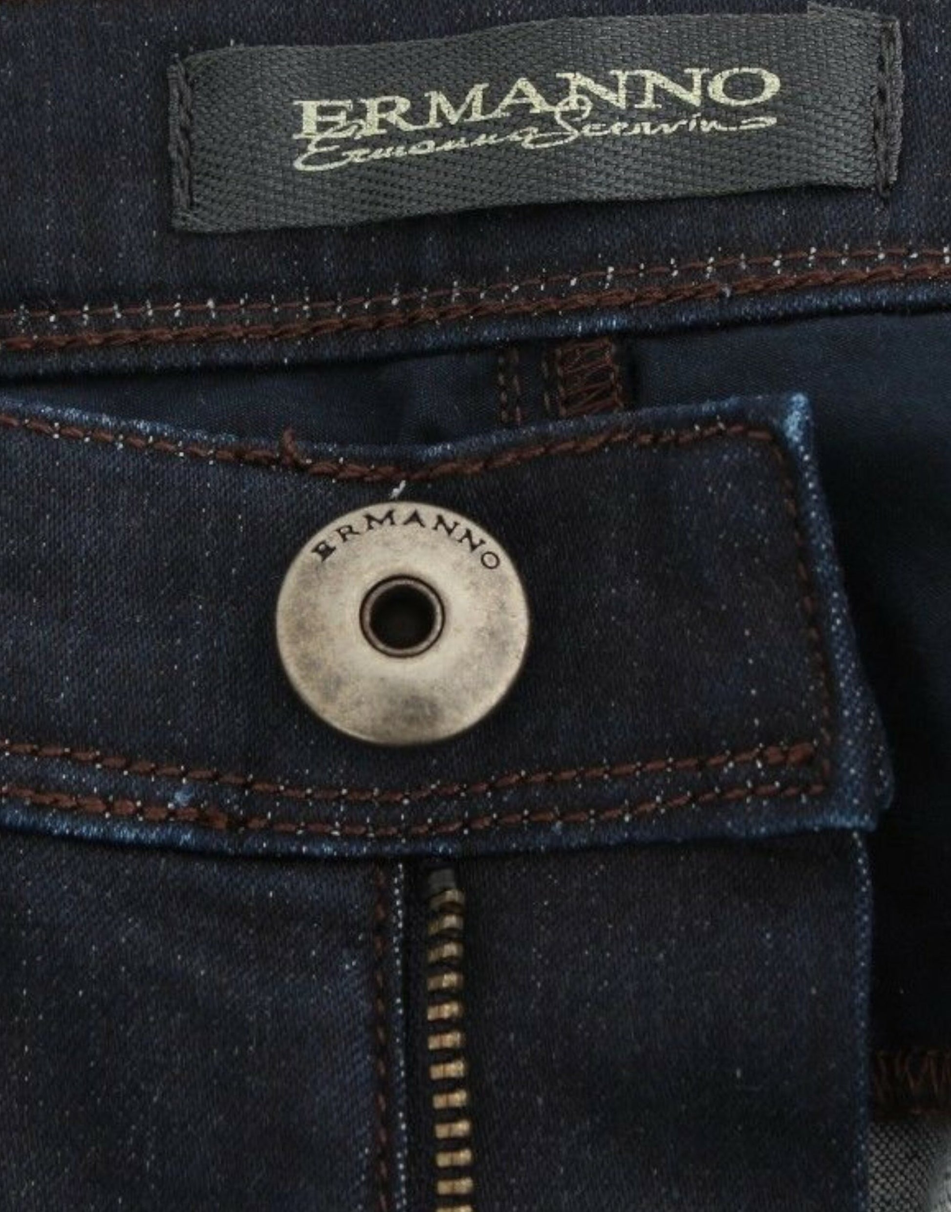 Ermanno Scervino Blue Slim Jeans Denim Pants Skinny Leg Stretch $562.00 Ermanno Scervino Luzworld