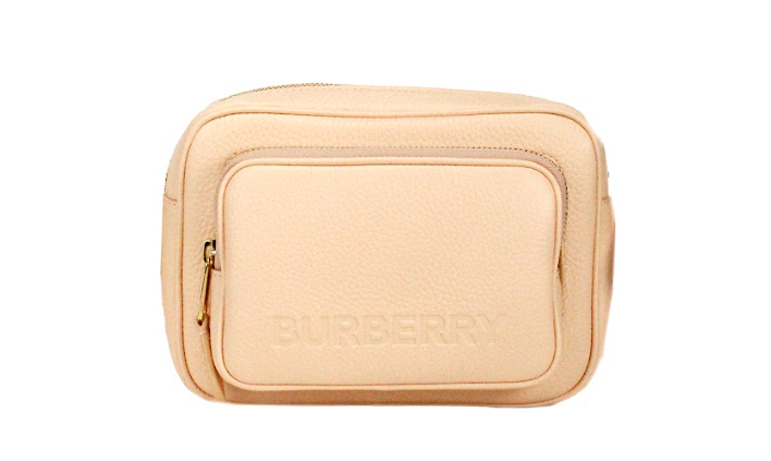 Burberry Small Branded Peach Pink Grainy Leather Camera Crossbody Bag $2242.00 Burberry Luzworld