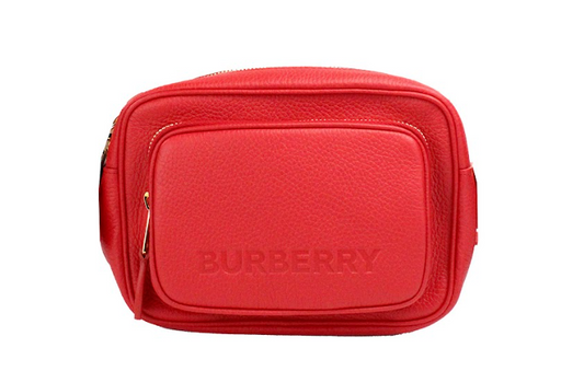 Burberry Small Branded Bright Red Grainy Leather Camera Crossbody Bag $2247.00 Burberry Luzworld