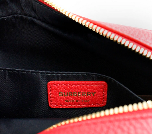 Burberry Small Branded Bright Red Grainy Leather Camera Crossbody Bag $2247.00 Burberry Luzworld