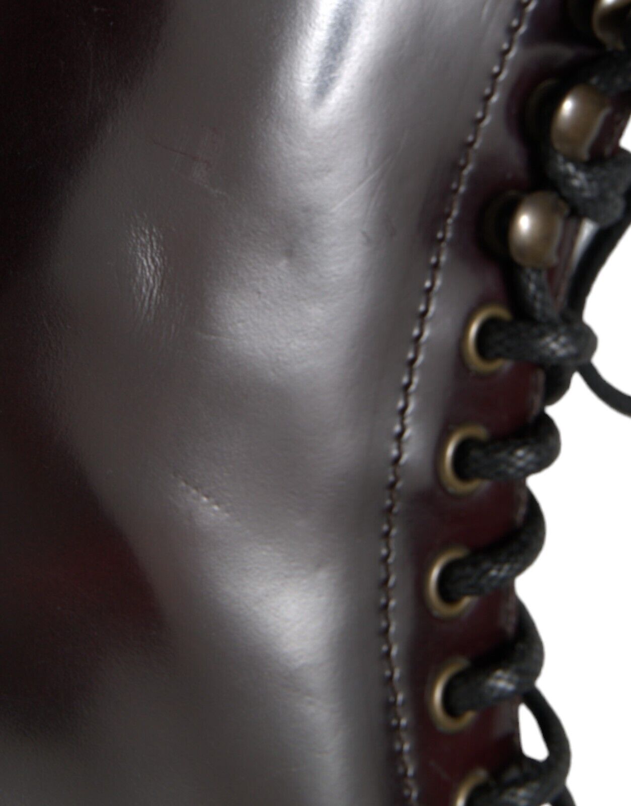 Dolce & Gabbana Black Leather Military Combat Boots Shoes