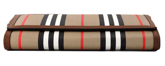 Burberry Hannah Icon Stripe Archive Tan E-Canvas Leather Wallet Crossbody Bag $1505.00 Burberry Luzworld