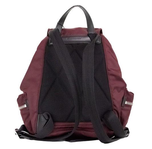 Burberry Medium Burgundy Econyl Nylon Rucksack Drawstring Backpack Bookbag $1781.00 Burberry Luzworld