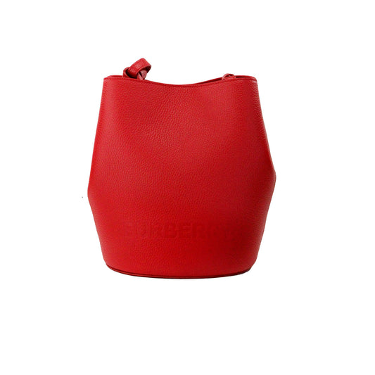 Burberry Lorne Small Red Pebbled Leather Bucket Crossbody Purse Bag $2517.00 Burberry Luzworld