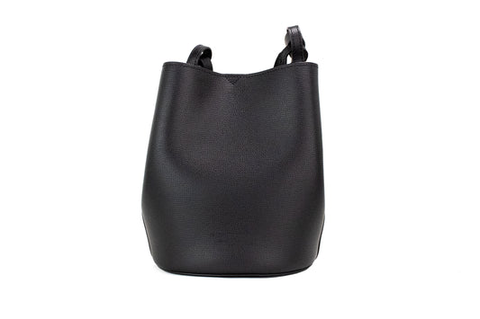 Burberry Lorne Small Black Haymarket Check Pebble Leather Bucket Handbag Purse $1575.00 Burberry Luzworld