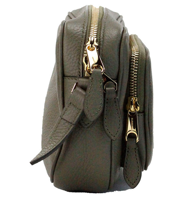 Burberry Small Branded Dark Fern Green Grainy Leather Camera Crossbody Bag $2245.00 Burberry Luzworld