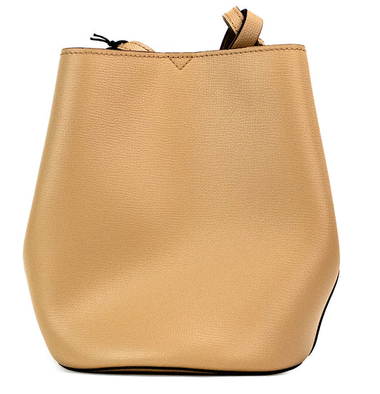 Burberry Lorne Small Camel Haymarket Check Pebble Leather Bucket Handbag Purse $1575.00 Burberry Luzworld