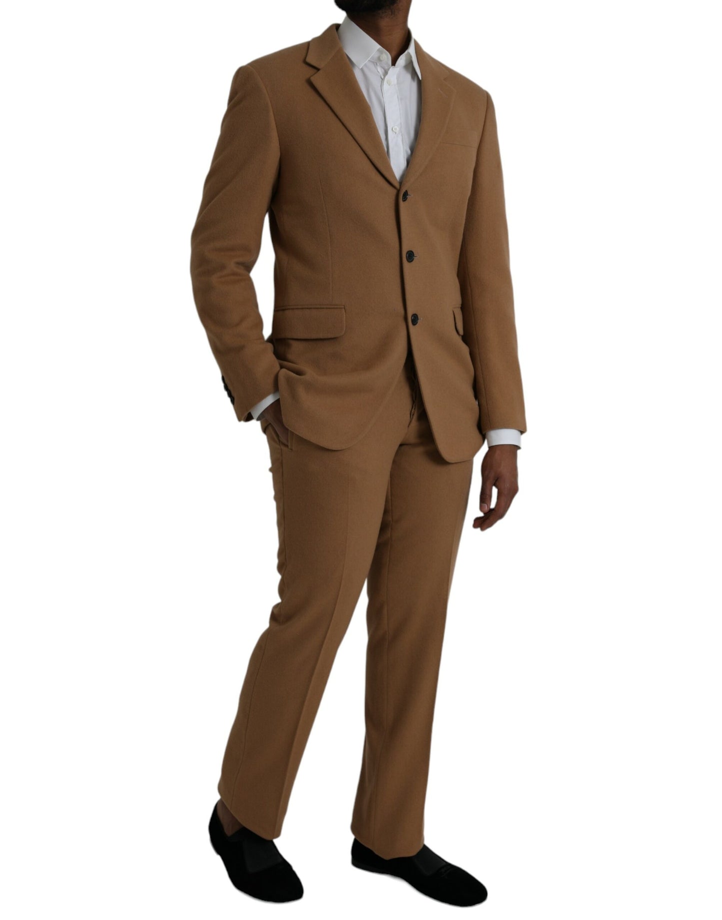Prada Brown Cashmere 2 Piece Single Breasted Suit $16167.00 Prada Luzworld