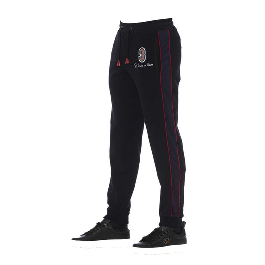 Trussardi Black Cotton Men Sports Pant $685.00 Trussardi Luzworld