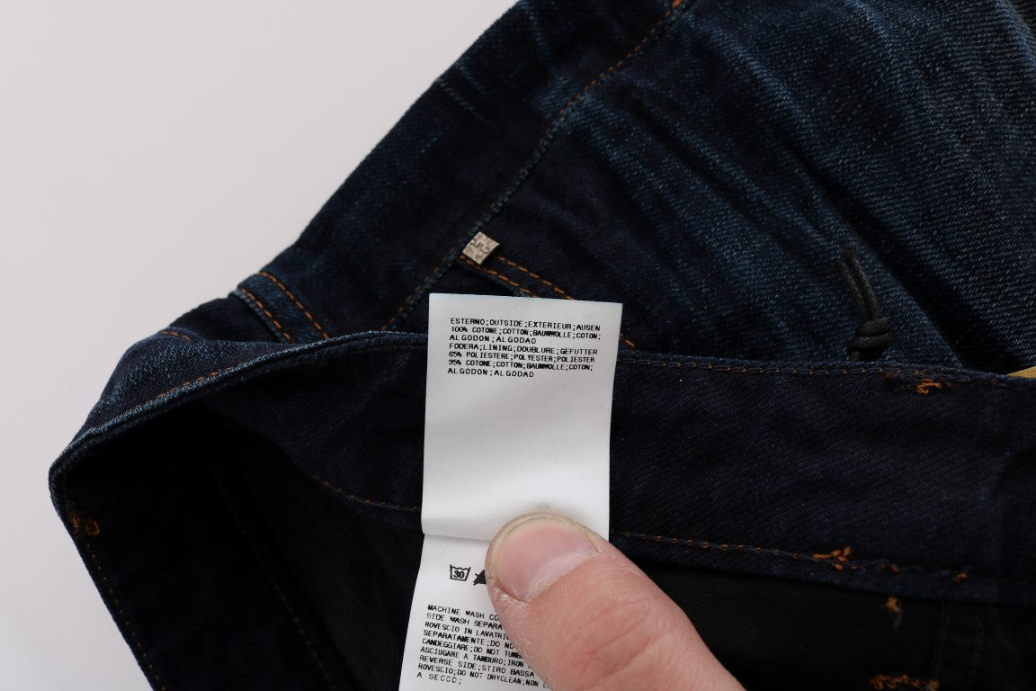 Costume National Blue Cotton Regular Fit Denim Jeans $525.00 Costume National Luzworld