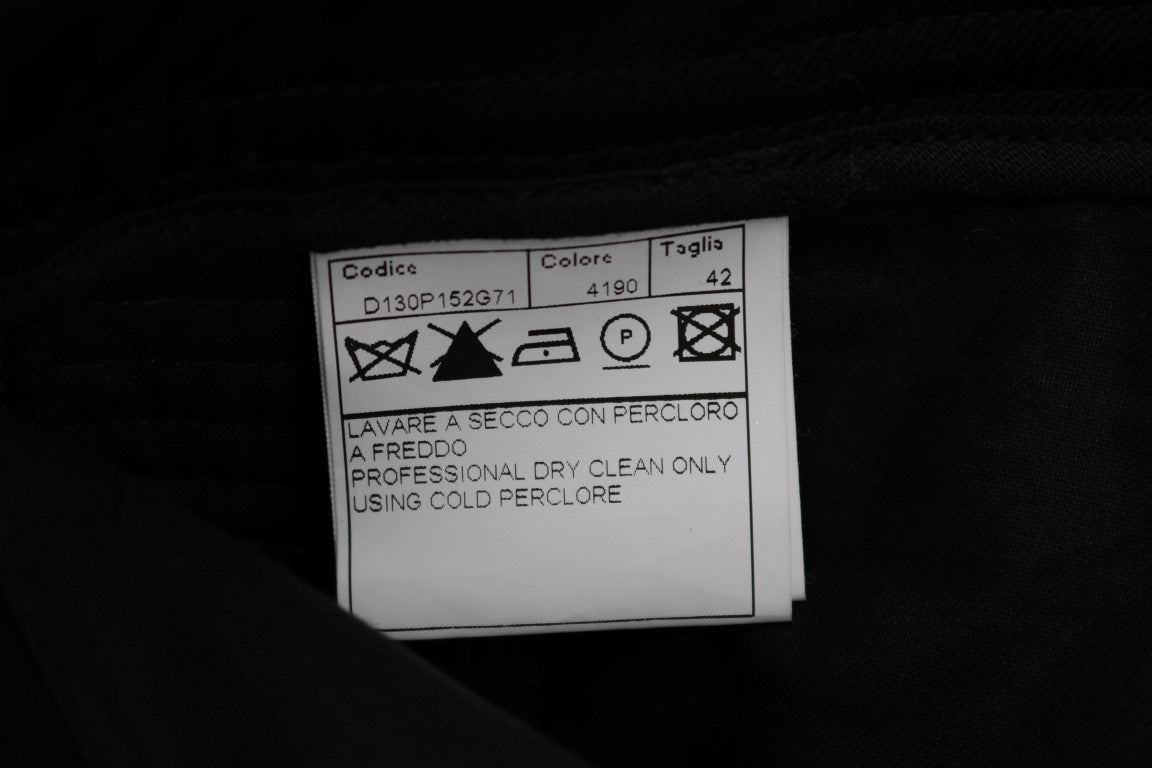 Ermanno Scervino Black Cotton Slim Fit Casual Pants $713.00 Ermanno Scervino Luzworld