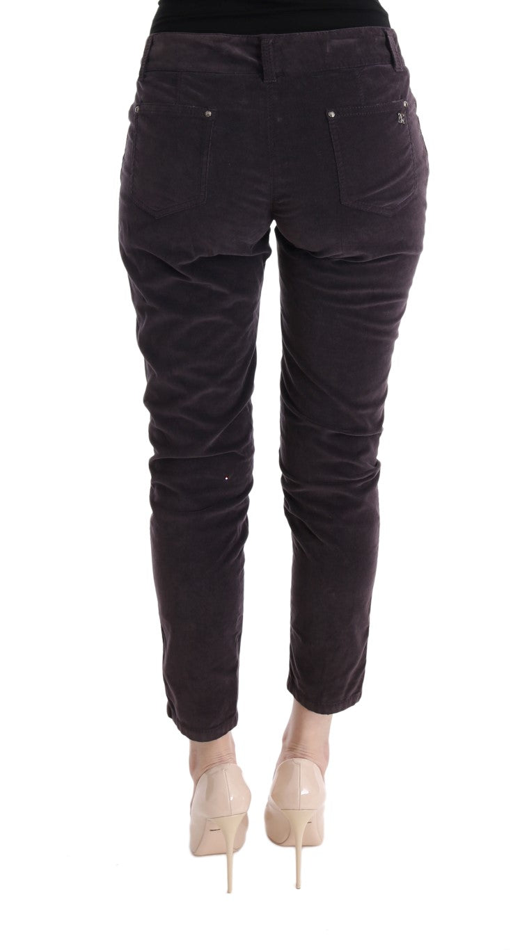 Ermanno Scervino Brown Cotton Cropped Casual Pants $765.00 Ermanno Scervino Luzworld