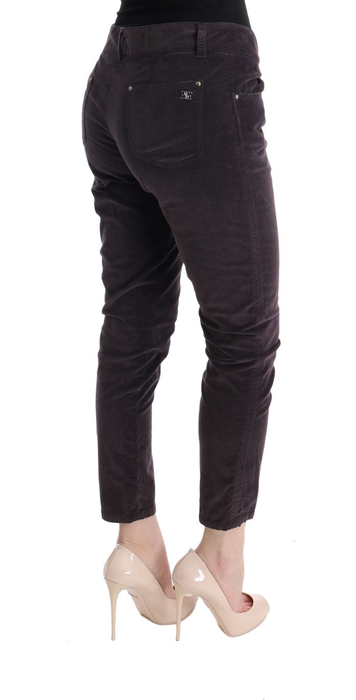 Ermanno Scervino Brown Cotton Cropped Casual Pants $765.00 Ermanno Scervino Luzworld