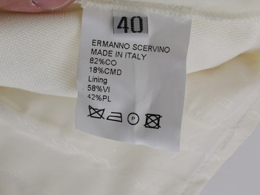Ermanno Scervino White Cotton Regular Fit Casual Pants $713.00 Ermanno Scervino Luzworld