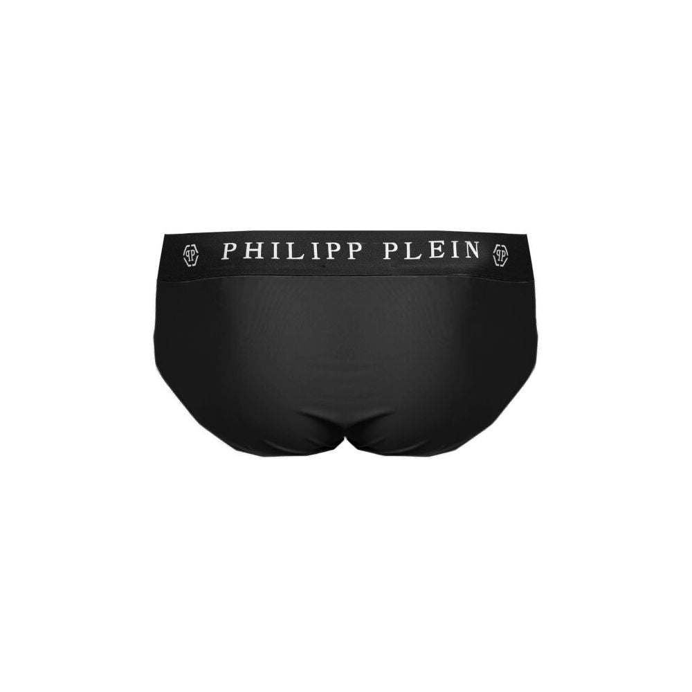 Philipp Plein Black Polyamide Men Swimwear $508.00 Philipp Plein Luzworld
