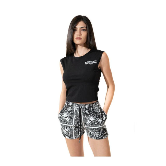 Comme Des Fuckdown Chic Monochrome Palms Cotton Shorts $156.00 Comme Des Fuckdown Luzworld