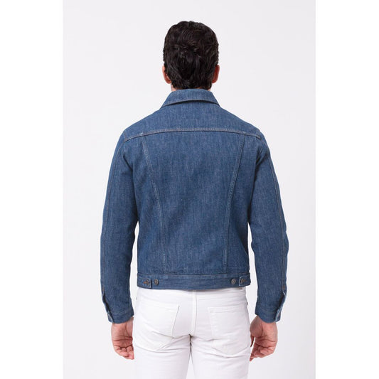 Don The Fuller Blue Cotton Men Jacket $608.00 Don The Fuller Luzworld
