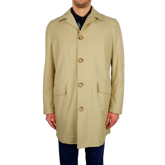 Aquascutum Beige Cotton Men Trench Coat $1588.00 Aquascutum Luzworld