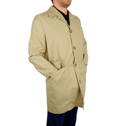 Aquascutum Beige Cotton Men Trench Coat $1588.00 Aquascutum Luzworld
