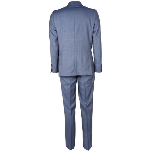 Made in Italy Blue Wool Men Suit Jacket Trouser Combo $2331.00 Made in Italy Luzworld