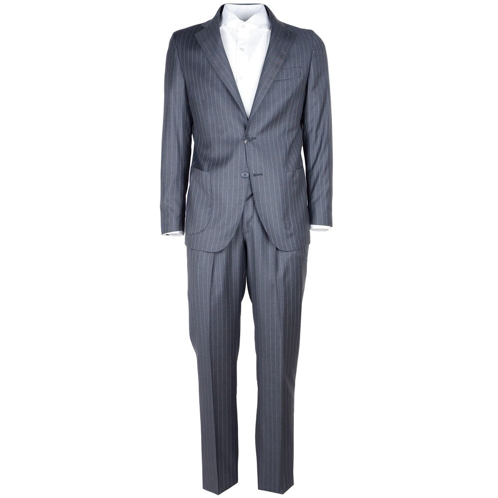 Made in Italy Gray Wool Men Suit $2331.00 Made in Italy Luzworld
